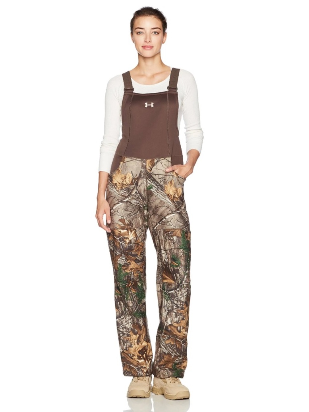 Women's Under Armour Camo Insulated Fleece Hunting Stealth Bibs/Pants LG